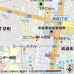 宮崎・ＦＬＯＯＲ周辺の地図