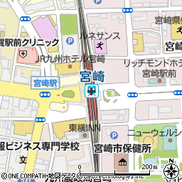 宮崎市観光案内所周辺の地図