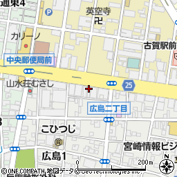 ジブラルタ生命宮崎広島ビル周辺の地図