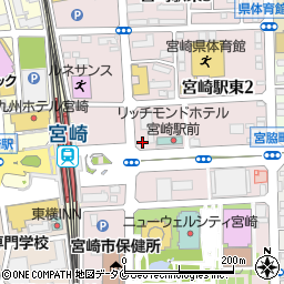 セブンイレブン宮崎駅東２丁目店周辺の地図