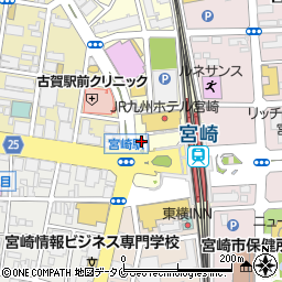 宮崎北警察署宮崎駅前交番周辺の地図