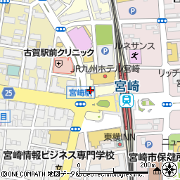 宮崎北警察署宮崎駅前交番周辺の地図
