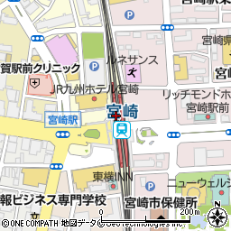 ＪＲ九州レンタカー＆パーキング株式会社宮崎駅営業所周辺の地図
