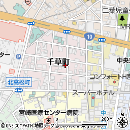 宮崎県宮崎市千草町7-19周辺の地図