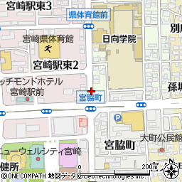 宮脇町周辺の地図