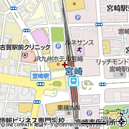 ぐんけい宮崎駅前店 きてん周辺の地図