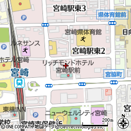 宮崎県宮崎市宮崎駅東周辺の地図