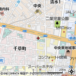 ローソン宮崎中央通店周辺の地図