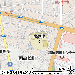 宮崎市立小戸小学校周辺の地図