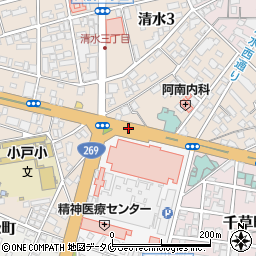 県病院前周辺の地図