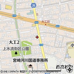 宮崎南不動産大工町支店周辺の地図