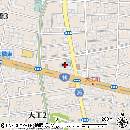 宮崎グリーンホテル周辺の地図