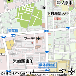 宮崎市役所　諸施設等子育て支援課関係ファミリー・サポート・センターみやざき周辺の地図