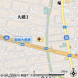 ドラッグイレブン宮崎大橋店ヘアカラーイレブン周辺の地図