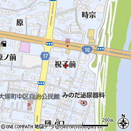 宮崎県宮崎市大塚町祝子前周辺の地図