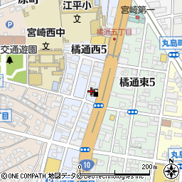 バジェットレンタカー橘通ＳＳ店周辺の地図