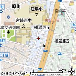 宮崎市民倶楽部周辺の地図
