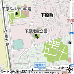 下原街区公園トイレ周辺の地図