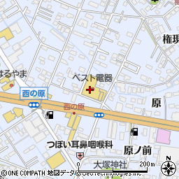 ベスト電器宮崎西店周辺の地図