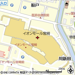 ユニクロイオンモール宮崎店周辺の地図