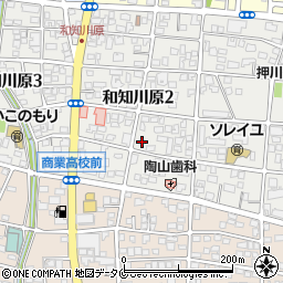 和知川原街区公園周辺の地図