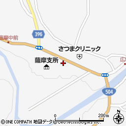 鹿児島県薩摩郡さつま町求名12846周辺の地図