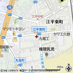 ローソン宮崎江平中町店周辺の地図
