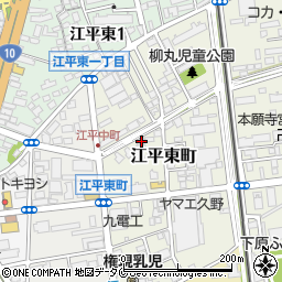 宮崎県宮崎市江平東町7-16周辺の地図