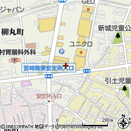 モバイル市場　宮崎店周辺の地図