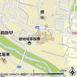 宮崎市立檍中学校周辺の地図