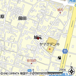 宮崎県宮崎市新別府町城元周辺の地図