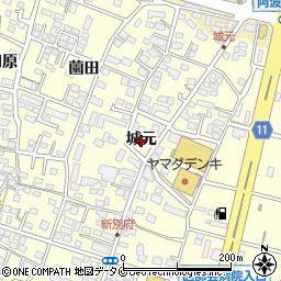 宮崎県宮崎市新別府町（城元）周辺の地図