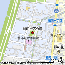 鶴田街区公園周辺の地図