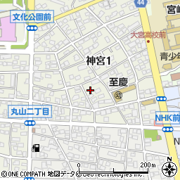 〒880-0053 宮崎県宮崎市神宮の地図