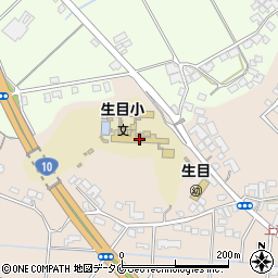 宮崎市立生目小学校周辺の地図