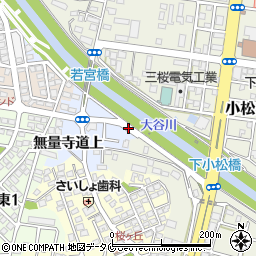 宮崎県宮崎市大塚町（無量寺道下）周辺の地図