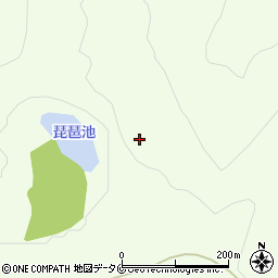 琵琶池周辺の地図