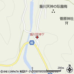 藤川天神下周辺の地図