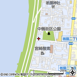 宮崎県宮崎市祇園周辺の地図