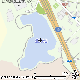 倉瀬池周辺の地図