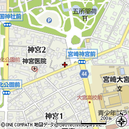 神宮町自治公民館周辺の地図