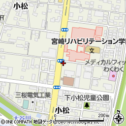 宮崎小松簡易郵便局周辺の地図