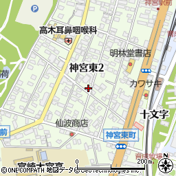 宮崎県宮崎市神宮東周辺の地図