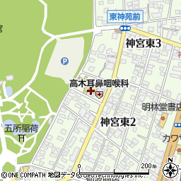 宮崎神宮線周辺の地図