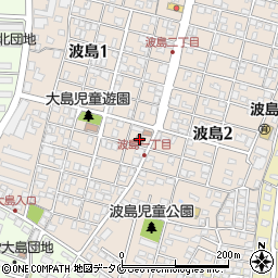 宮崎波島郵便局周辺の地図