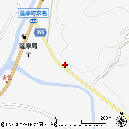 鹿児島県薩摩郡さつま町求名11461周辺の地図