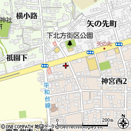 宮崎太陽銀行平和台支店 ＡＴＭ周辺の地図