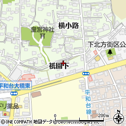 宮崎県宮崎市下北方町祇園下周辺の地図