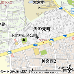 宮崎銀行平和台支店 ＡＴＭ周辺の地図