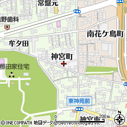 宮崎県宮崎市神宮町周辺の地図